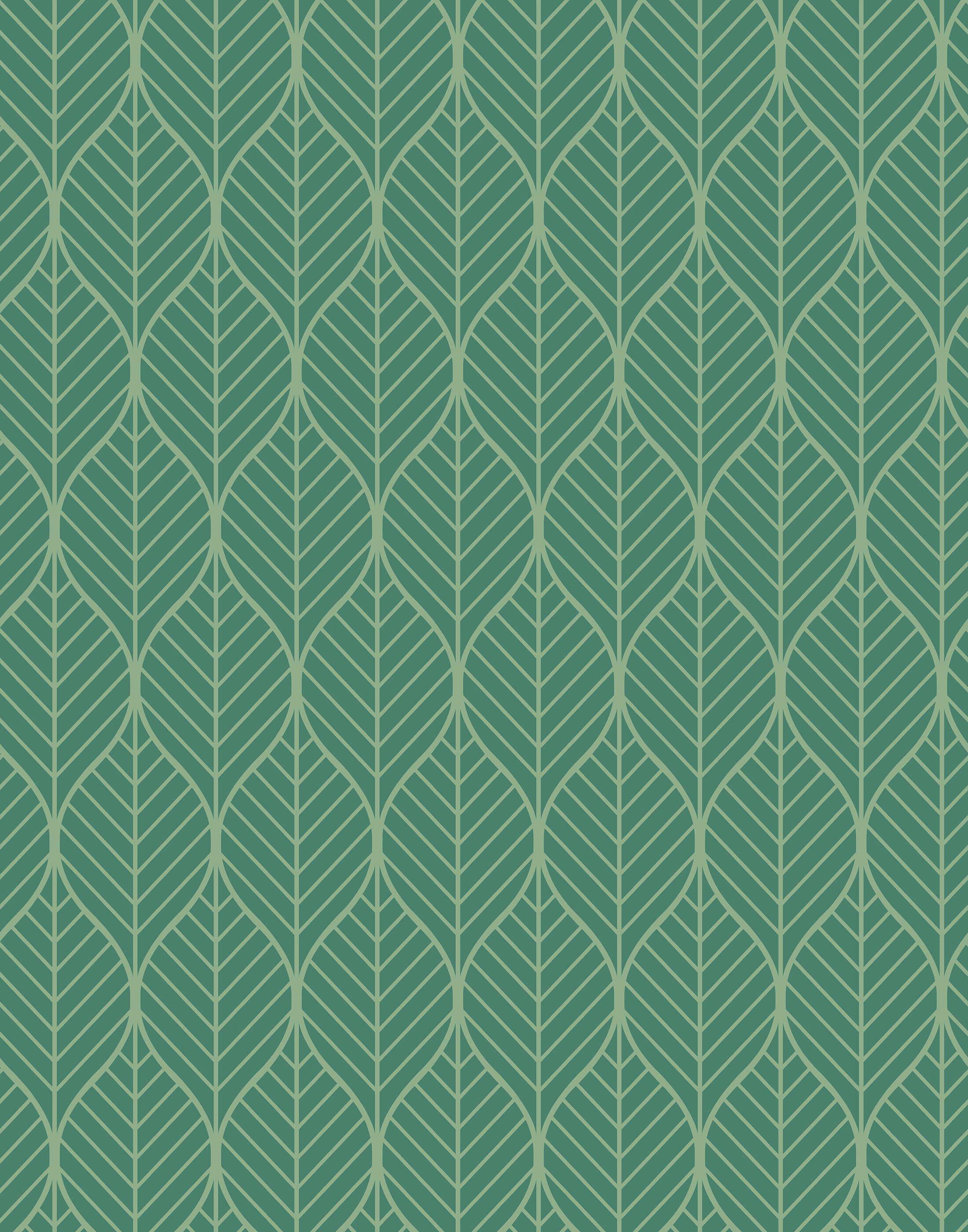 Eco-Friendly Geometric Tropical Wallpaper